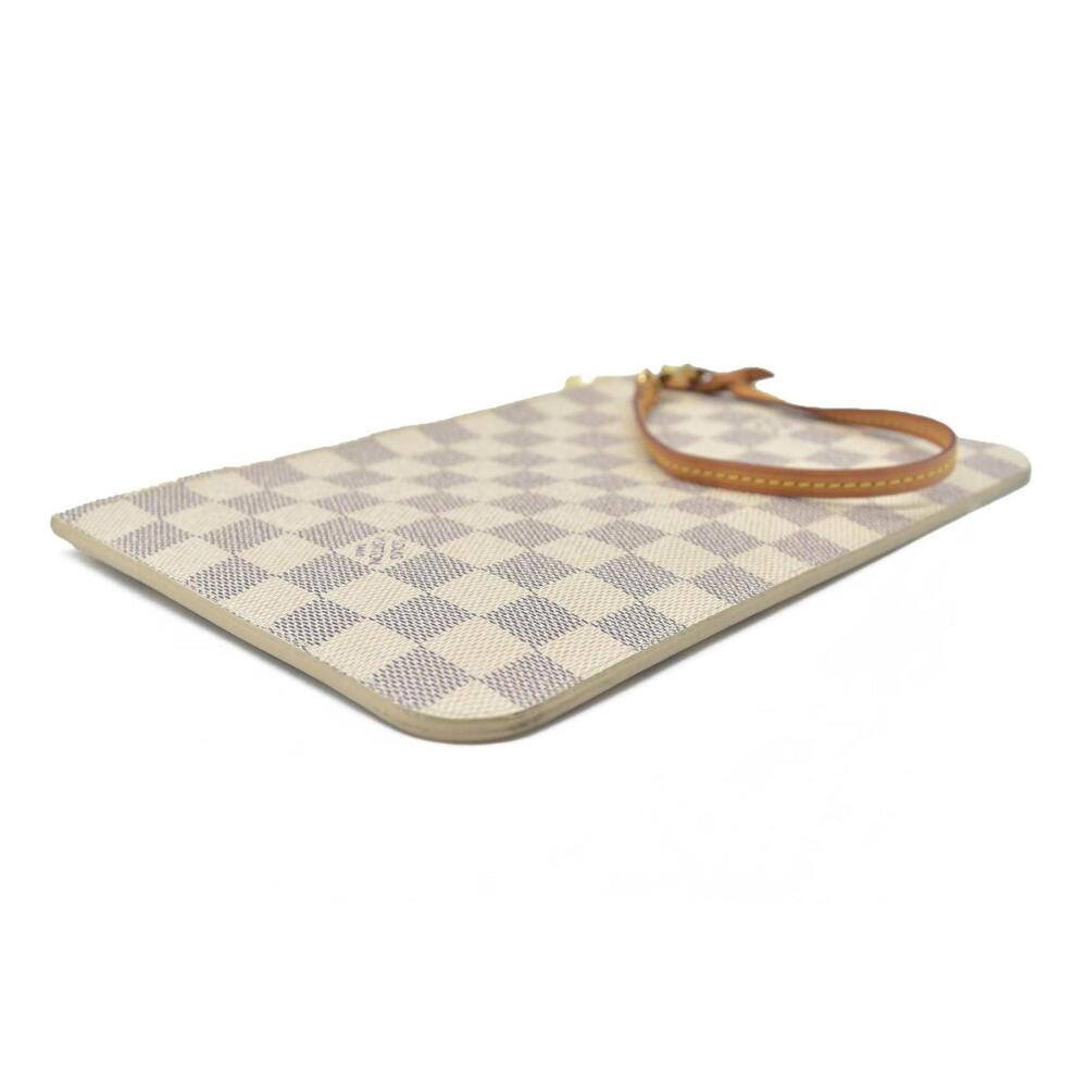 Louis Vuitton Damier Azur Wristlet Clutch in Cream and Gray - Picture 8 of 15